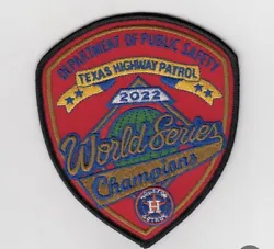FREE SHIPPING-1st class shipping without tracking on this full sized beauty of a patch from TEXAS STATE POLICE ASTROS...