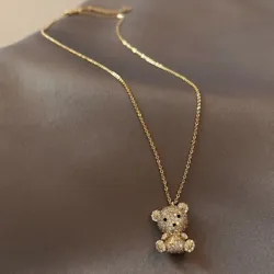 Add a touch of cuteness to your jewelry collection with this 18K gold plated pendant necklace for women. The pendant...