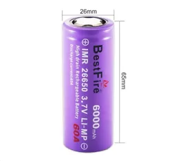 Une batterie rechargeable BMR 26650 Li-ion Li.ion 3.7V 6000mAh décharge maximale 60A convient également aux...