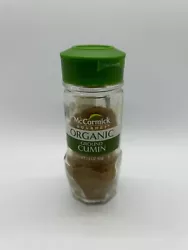 McCormick Gormet Ground Organic Ground Cumin Green Glass Spice 1.5 Oz. Bottle. This is an open, used, and/or expired...