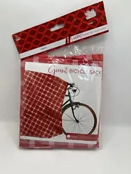 Holidays Festive GIANT BIKE SACK with Cord 80X40” Red Plastic New. Designed in USA New Bike or large item bag New...