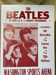 Beatles Poster 1964 Washington DC 1st USA Concert Art Print Large 13 x 19. Clean perfect print