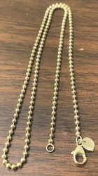 Tiffany & Co. Sterling Silver Large Ball Bead Beaded Toilet Chain 20 Necklace. Nice condition See photos 20”