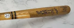 Vintage Worth Model 500T Tennessee Thumper Wooden Baseball Bat W5K Weight C-1.  Bat is 34 inches long. Great look and...
