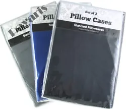 Set of 2 standard pillowcases Random colors.