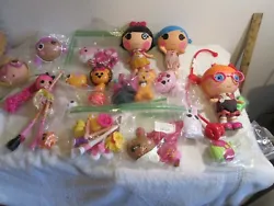 AS IS SALE. YOU GET ALL OF THE LALALOOPSY IN THE PICTURES. THE DOLLS ARE ABOUT SEVEN INCHES. THEY HAVE SOME MARKINGS ON...