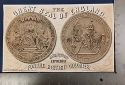 This is a tinted printers proof of a box label for the Great Seal of England. 7