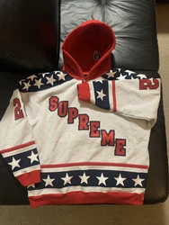 Supreme Hockey Hooded Sweatshirt Jersey Hoodie, FW22 Ash Grey, NEW, Large, USARecently purchased this from stockx, but...
