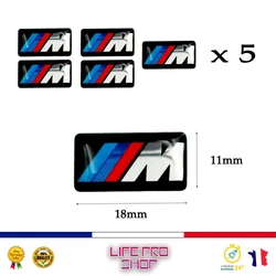 VENDUS PAR LOT DE 5 STICKERS BMW M. 🏁 Autocollant / sticker 3D répondant aux contraintes extérieures (pluie, neige...
