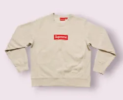 Supreme Box Logo Crewneck Heather Grey S. Condition is good  Well kept in private collection. Shipped with USPS...