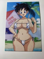Swimsuit anime waifu bikini girls Matte frosted holo foil , Yugioh sized card Set: Dragonball Z girls DBZ Fast Free...