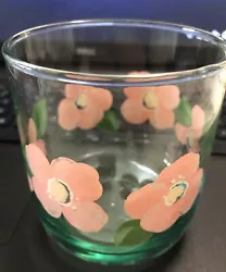 BEAUTIFUL HAND PAINTED TUMBLER MADE BY LIBBEY GLASS FOR PFALTZGRAFF.