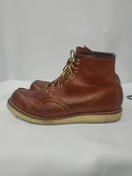 Red Wing Boots 875 Heritage 6 inch Moc Toe Size 10.5 Work