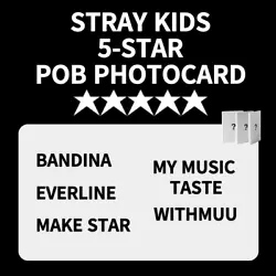 WITHMUU BANDINA MAKESTAR MMT. STRAY KIDS SKZ 5-STAR REGULAR Ver POB PHOTOCARD. Only PRE-ORDER BENEFIT PHOTOCARD. All...