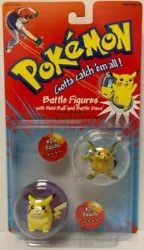 Pokemon Battle Figures Poke Ball Battle Discs - Pikachu Raichu - SEALED.