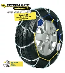 Chaînes neige MICHELIN 4x4 Suv Camping Car Extrem Grip tension auto N°73 Neuf.