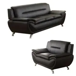 Stainless steel sofa legs. Ashely Living Room Chair -Black x 1. Designed to be comfortable, stylish and sturdy....