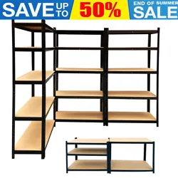 Can create fully adjustable 4/5 tier shelving or a workbench style layout. 875kg(175kg per shelf) capacity heavy duty...