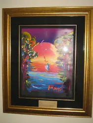 Peter Max original mixed media with acrylic BETTER WORLD lll from 1999. Peter Max signed it in acrylic and is in the...