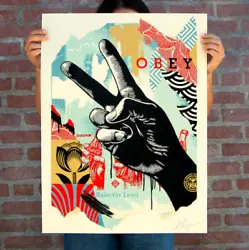 An original print by the world renowned US based artist Shepard Fairey aka 