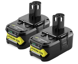Compatible avec :pour Ryobi ONE + 18V Akku. Pour Ryobi P102, P103 P104, P105, P106, P107, P108 BPL-1815, BPL-1820G,...