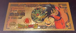 Goku Kakarot Dragonball ZLucky 7777777 Japanese Gold Banknote Collectible. Plastic Plated With Gold Foil (NOT REAL...