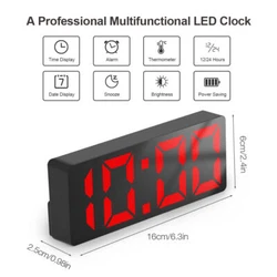 Multifunctional Clock & Big Snooze Function&Easy Buttons Operation: This is a smart desk clock and it has temperature...
