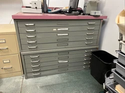 Stacor flat file cabinet - two sets of 5 draws. Grey metal 47