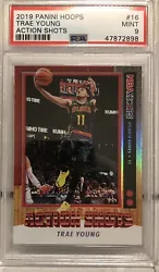 TRAE YOUNG PSA Mint 9 “Action Shots” 2019 Panini Hoops.
