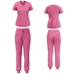 Ladies Jogger Scrub Set. -Trendy & Stylish Jogger. -2 back pocket jogger pants. -Rib with drawstring waist. 93 %...