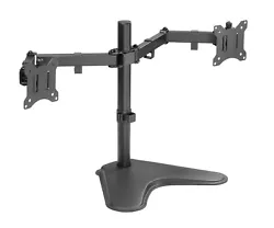 Dual Monitor Desk Stand. Swivel: 180 degree. 360-degree rotation for portrait or landscape viewing. Full-motion desk...