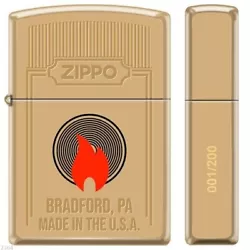 ZIPPO - BRADFORD, MADE IN USA. ZIPPO -BRADFORD, MADE IN USA. Made in USA. Windproof petrol lighter. Fabriqué aux...