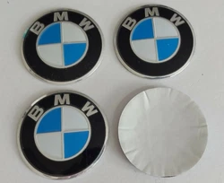 4x  Logos Centre de roue Autocollants diamètre 70 mm   Logo en Aluminium autocollant  Adhésif très puissant  ...