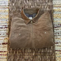 Patagonia Corduroy Fleece Lined Jacket Tan Full Zip Men’s Size XL