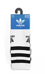 3-Pair Pack Mens Adidas Originals High Quarter Crew Socks Cushioned 6-12 Black. About adidas Originals Socks - 3-Pack,...