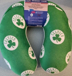 TRAVEL PILLOW  BOSTON CELTICS  MEMORY FOAM NEW RELAXATION PILLOW GREAT FOR TRAVEL HOME OR OFFICE NECK SUPPORT