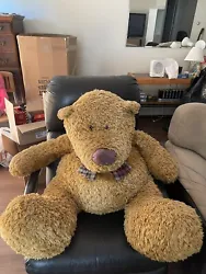 LOVABLE JUMBO VINTAGE RARE STUFFED TEDDIE BEAR PLUSH. Stuffed Animal Oversized Large HugeLike New Condition 👍👍