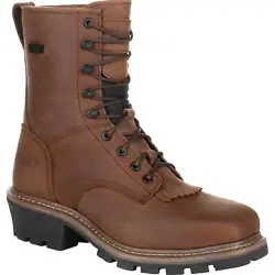 Rocky Square Toe Logger Composite Toe Waterproof Work Boot.