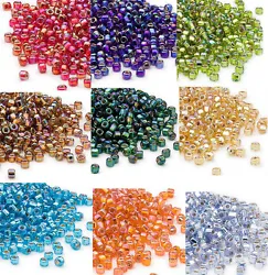 Matsuno Seed Beads. Other: Seed Beads, Matsuno, Silver Lined, Rainbow, Square Hole ,, Very Nice Quality. Very close in...