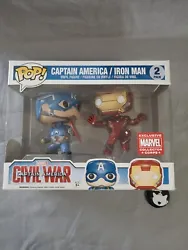 Some box damage - see photos.  Unopened, original box. Smoke free home.  Funko Pop! Civil War Captain America & Iron...