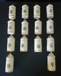 (14 pcs) Vintage 1992 LENOX Spice Garden Jars with Matching Lids.