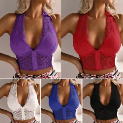 Neckline: halter. Style: sexy. Fabric: lace. Material: polyester. Color: white,red,puprle,blue,black. Due to the light...