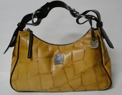 Dooney & Bourke Authentic Croco Leather Hobo Handbag Purse Medium Size Vintage Great Shape Light-Medium Tan. 13 in...