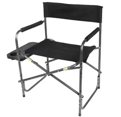 Ozark Trail Camping Chair, Black. Ozark Trail. 600D polyester fabric with PE coating. Black chair. Seat height from...
