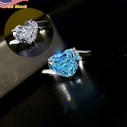 Gorgeous 925 Silver Plated Drop Earrings Heart Cubic Zirconia A Pair/set. Gorgeous 925 Silver Plated heart shape Drop...