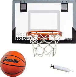 Included Components: Hoop, Basketball, Pump. Manufacturer: Franklin Sports, Inc. SHATTER RESISTANT BACKBOARD: We at...