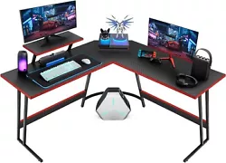 L Shaped Gaming Table: The l shaped design of the new Homall super gaming desk can effectively use the corner space...