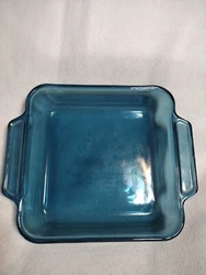 Vintage Anchor Cobalt Blue Square Baking Dish 2 QT.8×8×2.