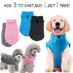 Easy to put on and take off: Pullover design, easy for your pet to put on and take off. 1 × PetWinter Warm Sweater....