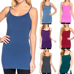 This long camisole is the essential base layer for any outfit. This camisole does not have a built-in bra. Fabric: 95%...